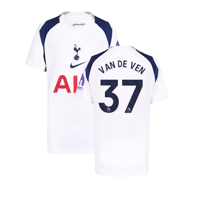 2025-2026 Tottenham Hotspur Home Shirt (Kids) (Van De Ven 37)-SoccerKits Hub | Buy Soccer Jerseys Online